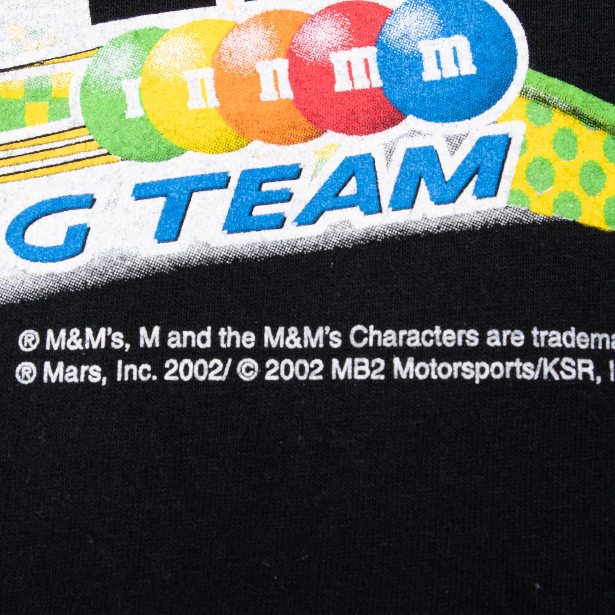 Vintage Nascar Ken Shrader #36 M&Ms 2002 Tee Shirt Size Large