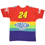 Vintage Rainbow Jeff Gordon Nascar Winston Cup Champion 1995 #24 Tee Shirt 1990s Size 2XL Made In USA