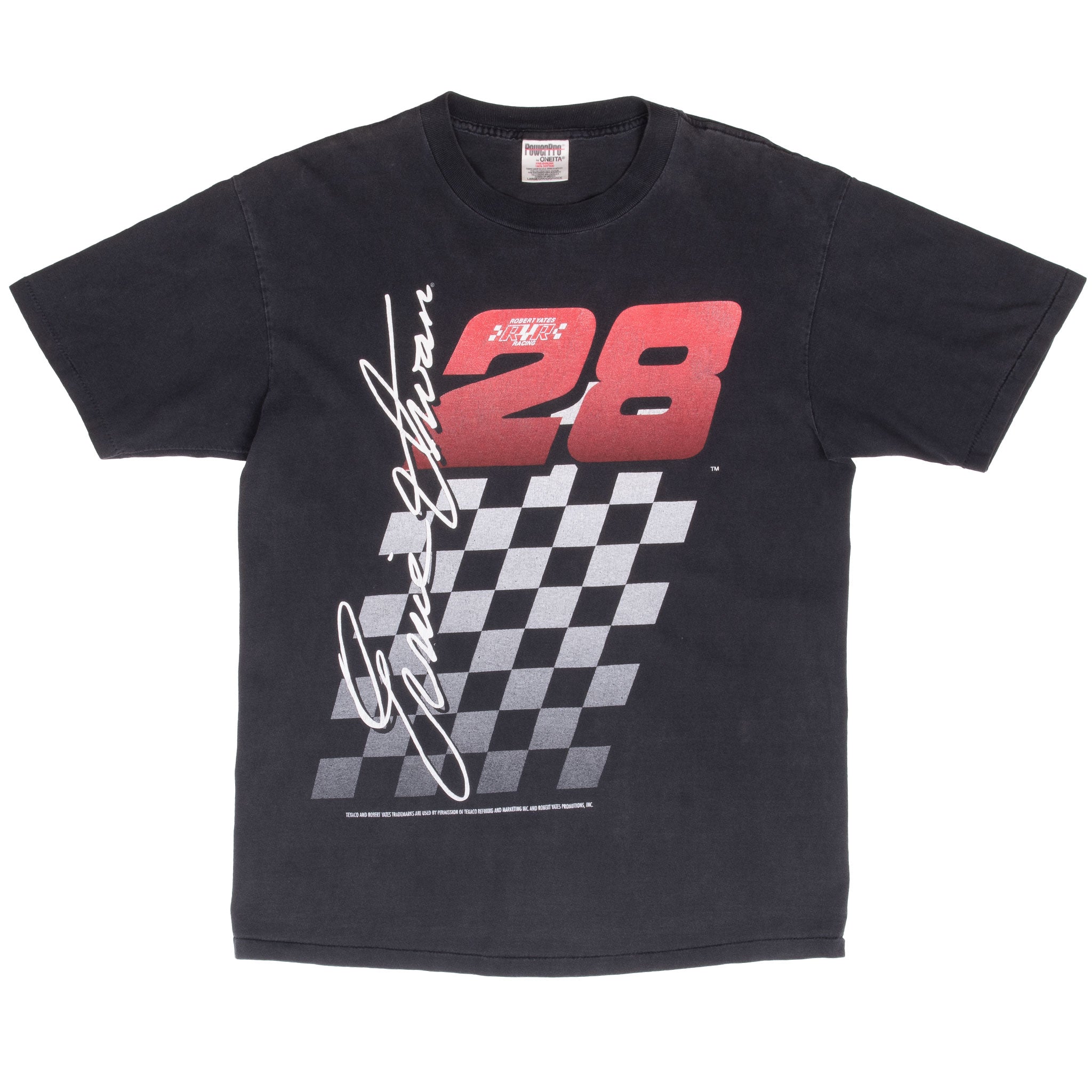 Vintage Nascar Ernie Irvan #36 1990S Tee Shirt Size Large With Single Stitch Sleeves