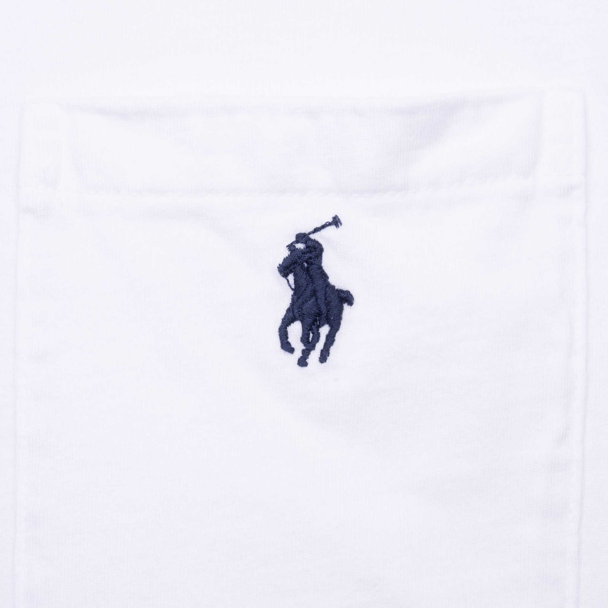 Vintage Polo Ralph Lauren White Pocket Tee Shirt 1990S Size 2XL