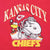 Close-up of Kansas City Chiefs print with helmeted Snoopy and Woodstock