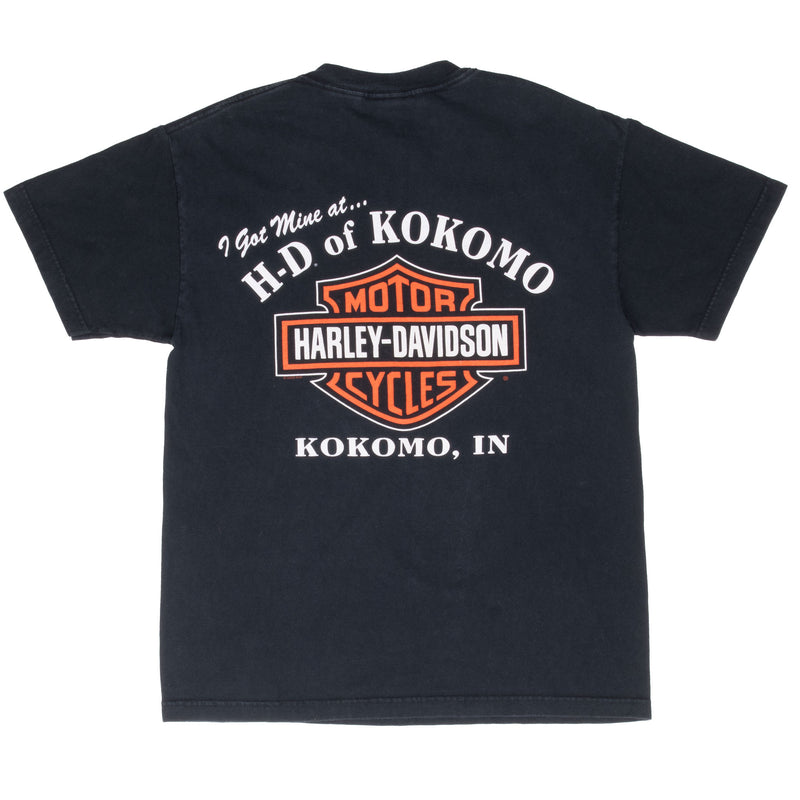 Vintage Harley Davidson Kokomo Indiana 2003 Tee Shirt Size Medium Made In Usa