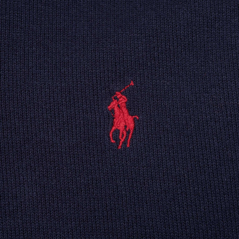 Vintage Polo Ralph Lauren Navy Blue Quarter 1/4 Zip Sweater 1990s Size Medium