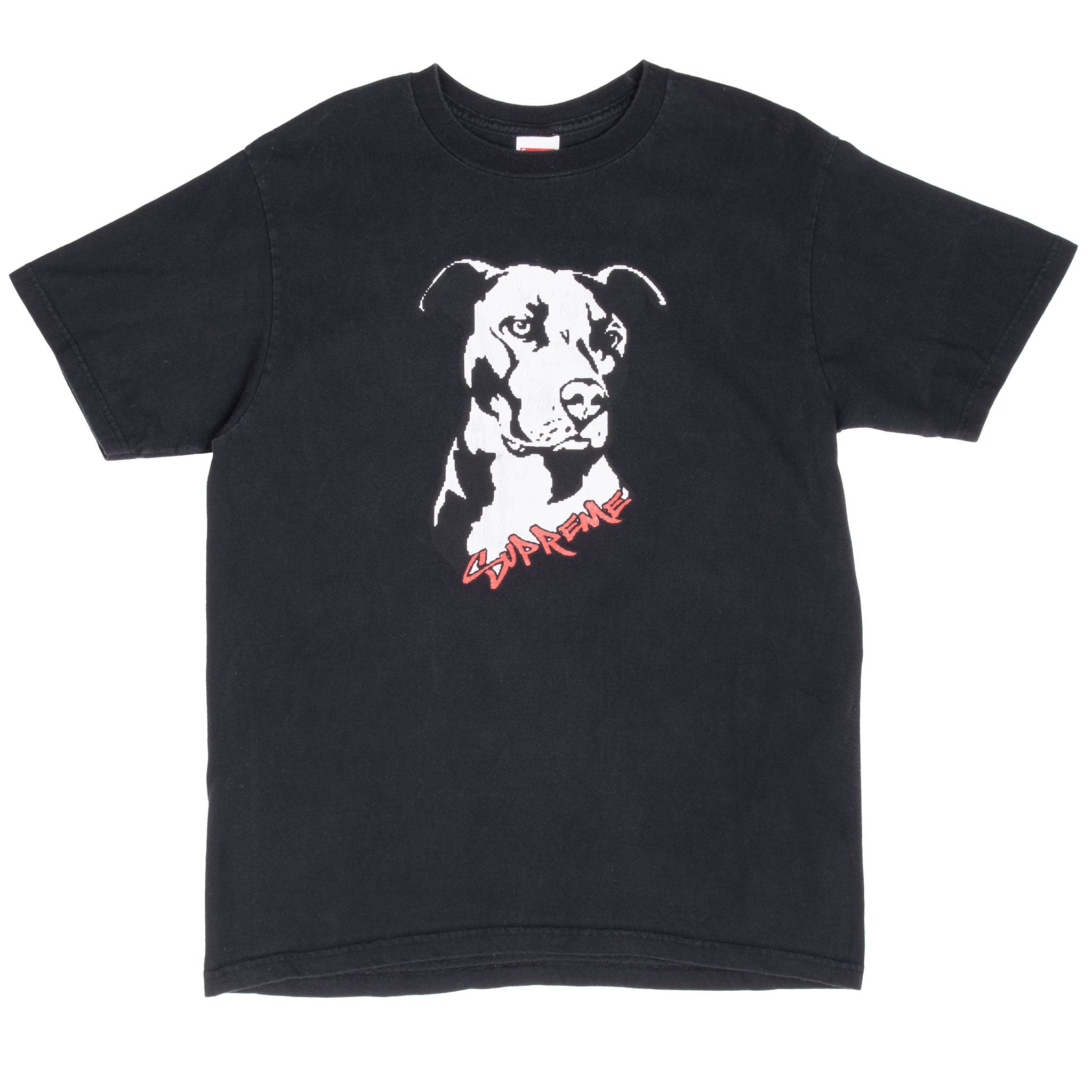 Supreme Pitbull Dog Black Tee Shirt Size Medium Made In Usa
