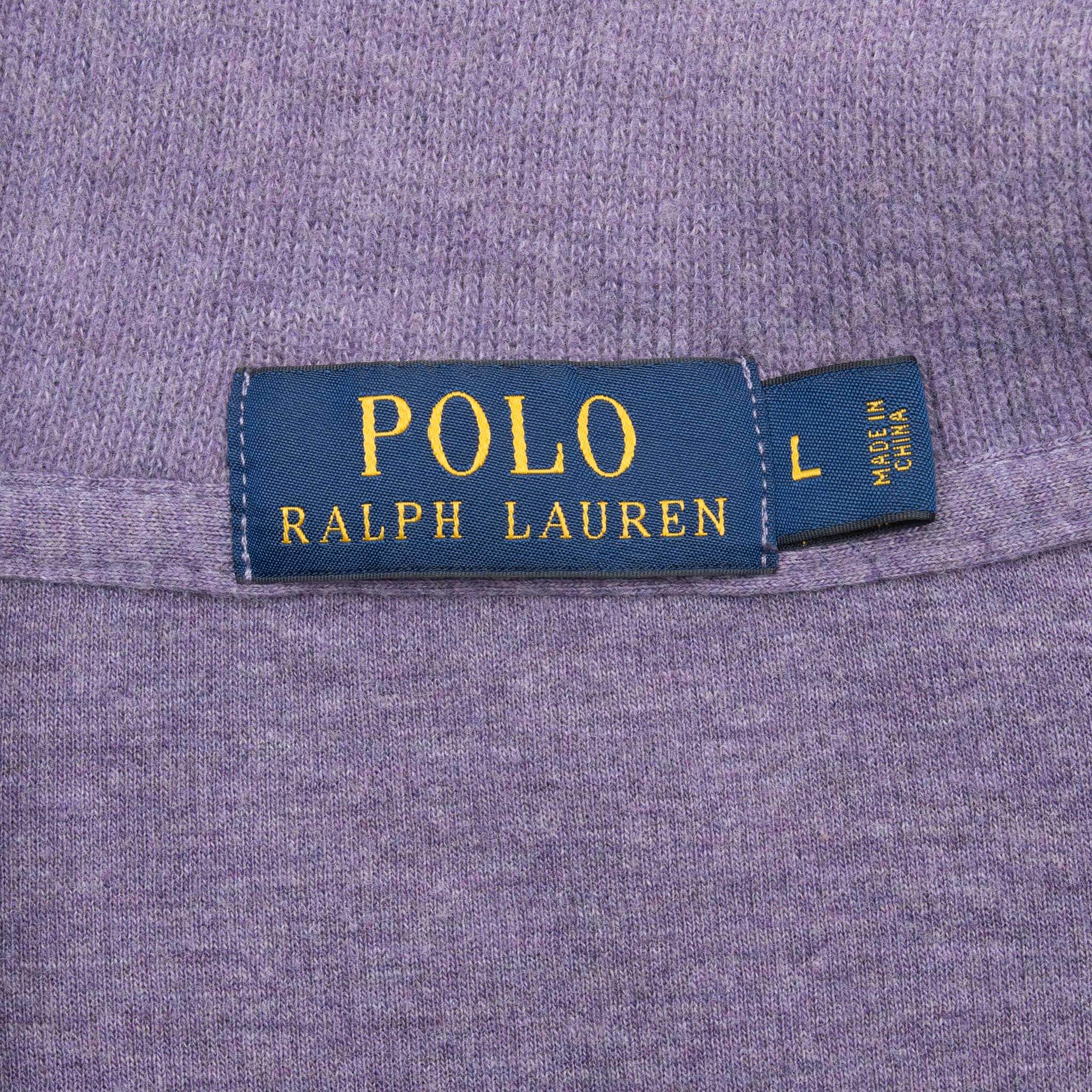 Vintage Polo Ralph Lauren Mauve Quarter Zip Sweater Size Large