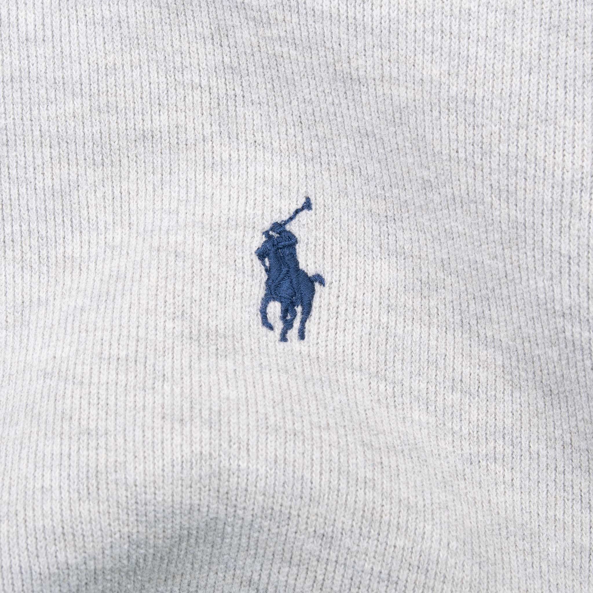 Vintage Polo Ralph Lauren Light Grey Quarter 1/4 Zip Sweater 1990S Size XL