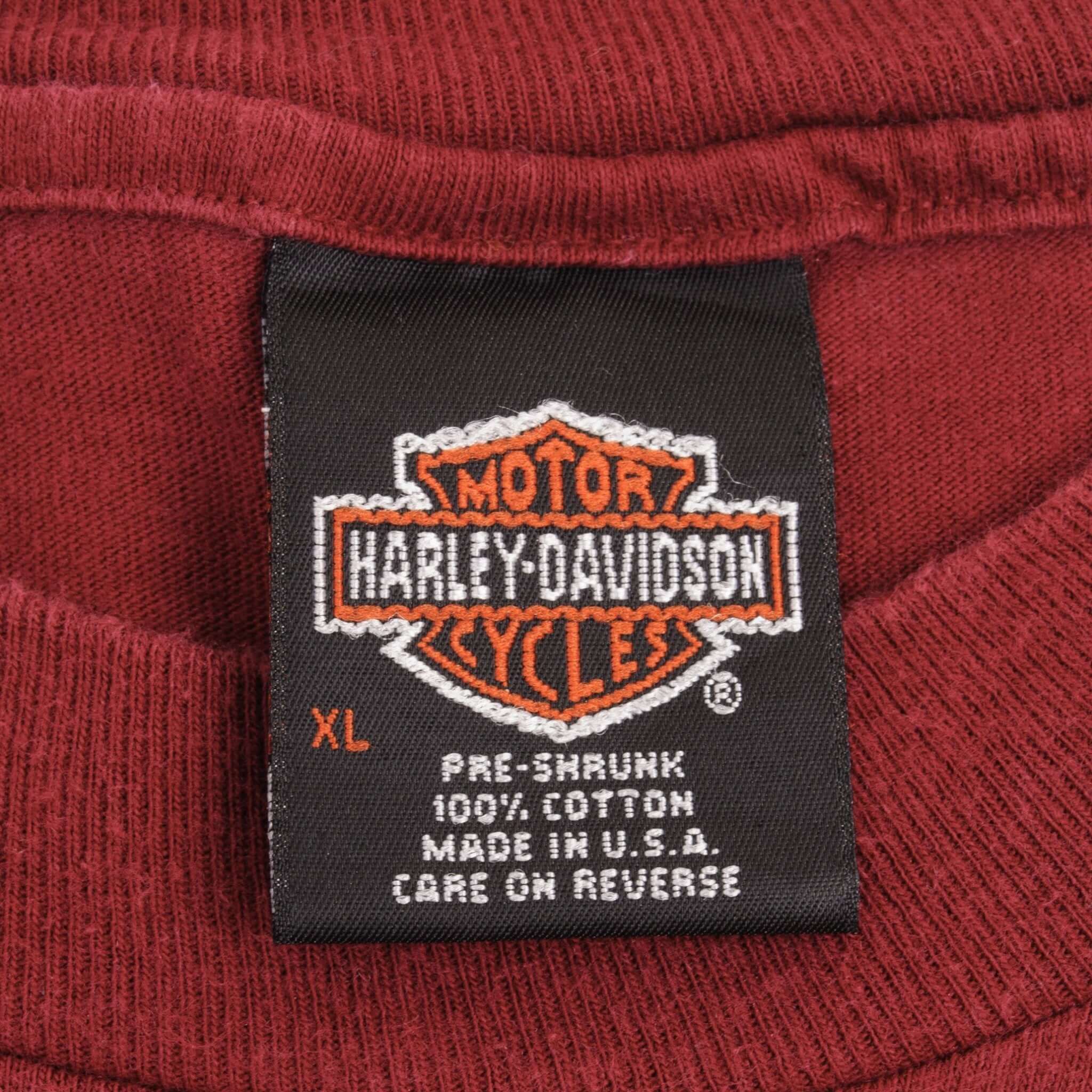 Vintage Harley Davidson We don't Just Stop Traffic We Strop Time Bedford Texas 1996 Size XL Made In USA With Single Stitch Sleeves
