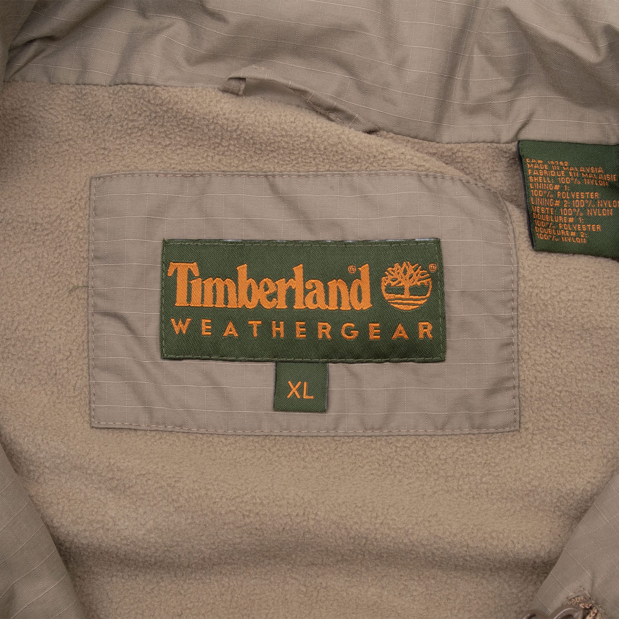 Vintage Timberland Olive Drab Rip Stop Jacket Size XL