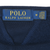 Close-up of blue and yellow Polo Ralph Lauren neck and size labels
