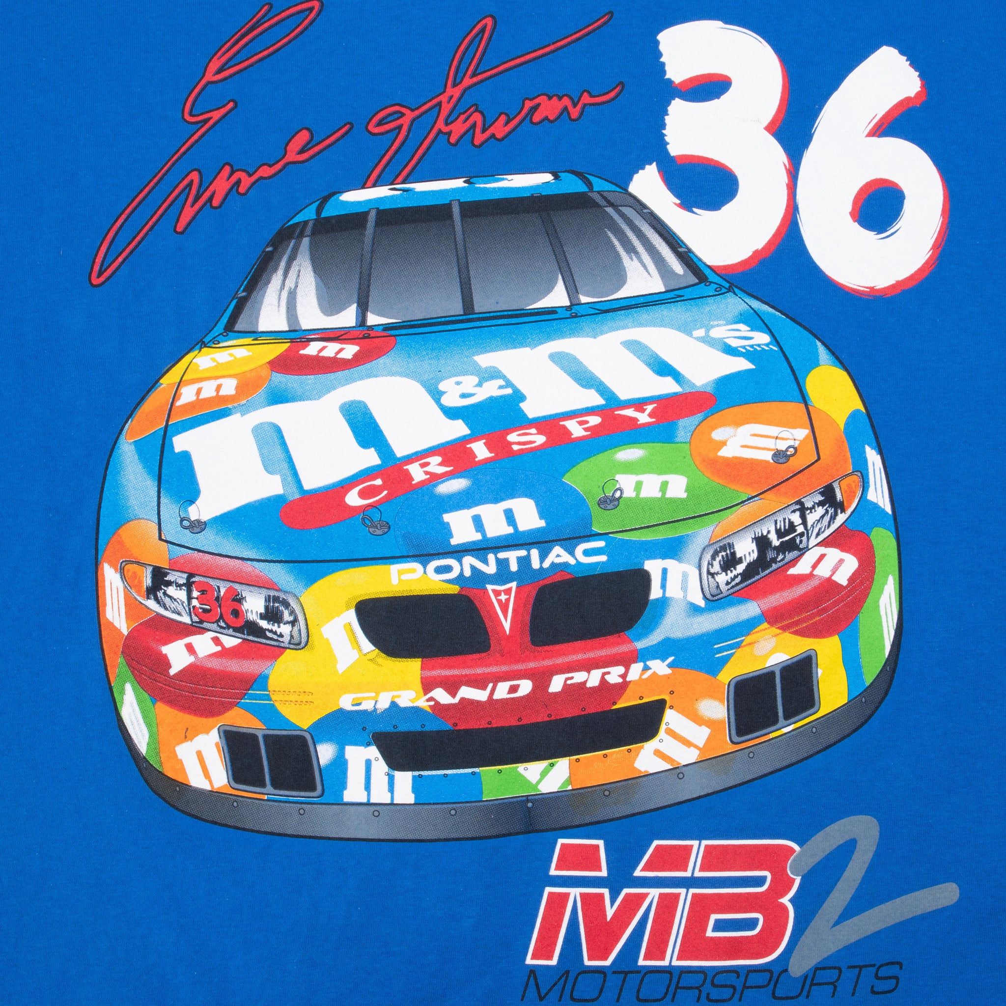Vintage Nascar Ernie Irvan #36 M&amp;Ms 1999 Tee Shirt Size 2XL