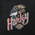 Harley-Davidson eagle and red Harley chest graphic on black hoodie