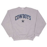 Vintage Nfl Dallas Cowboys Grey Sweatshirt 1990S Size XL Made In USA