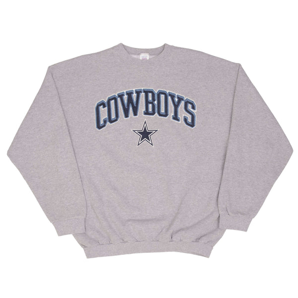 Vintage Nfl Dallas Cowboys Grey Sweatshirt 1990S Size XL Made In USA