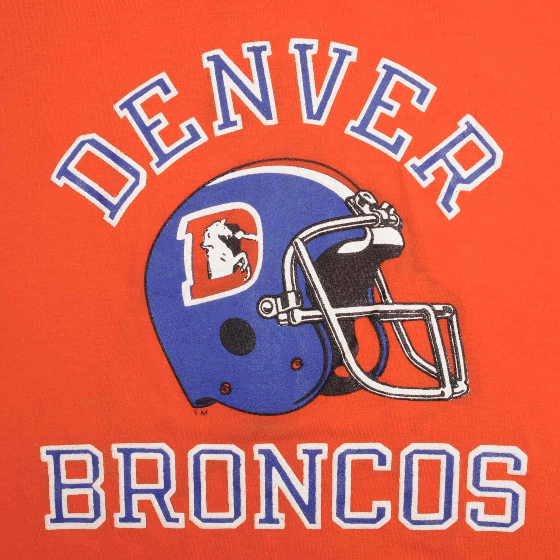 Vintage NFL Denver Broncos 1980S Champion Tee Shirt Size Medium Made In USA With Single Stitch Sleeves