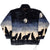 Vintage Animal Print Wolf Moon Fleece Jacket 1990S Size Medium Made In Usa