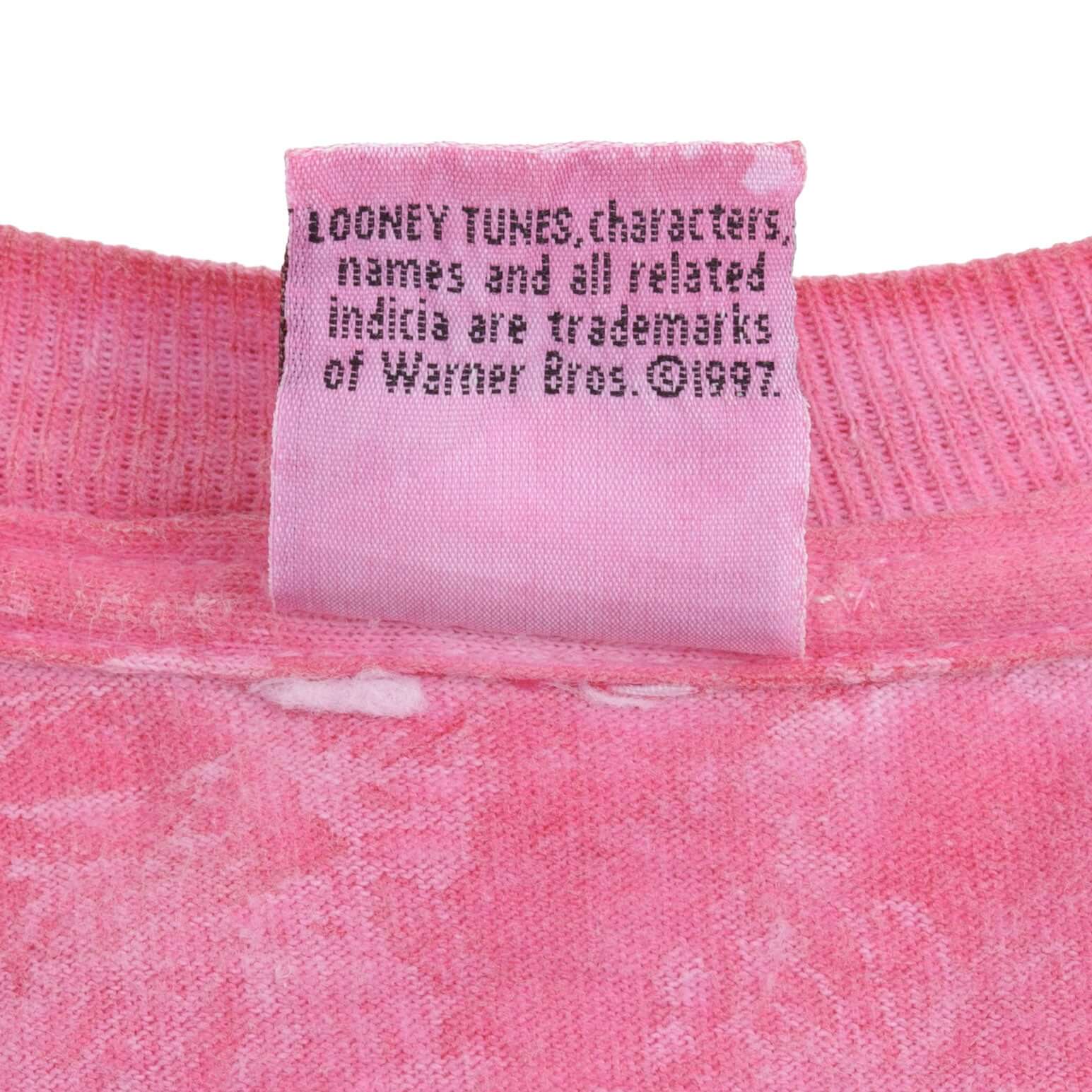 Vintage Looney Tunes Tweety Nobody Asked You Pink Flower Tee Shirt 1997 Size Large