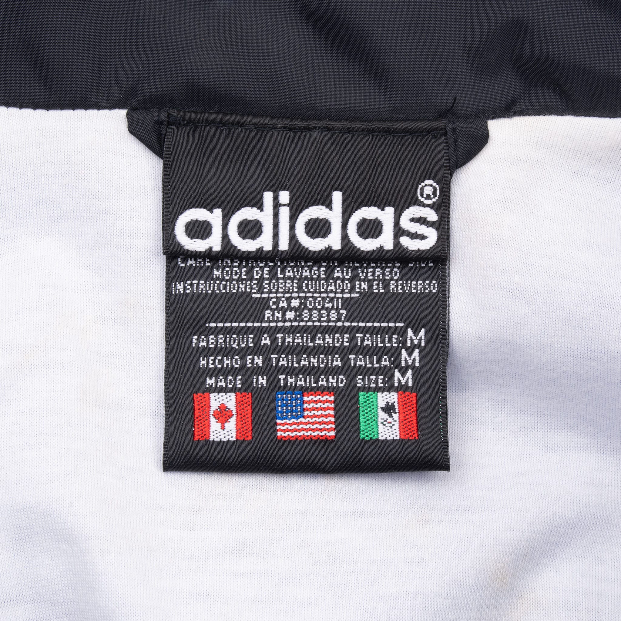 Vintage Adidas Blue Black Windbreaker Jacket 1990S Size Medium