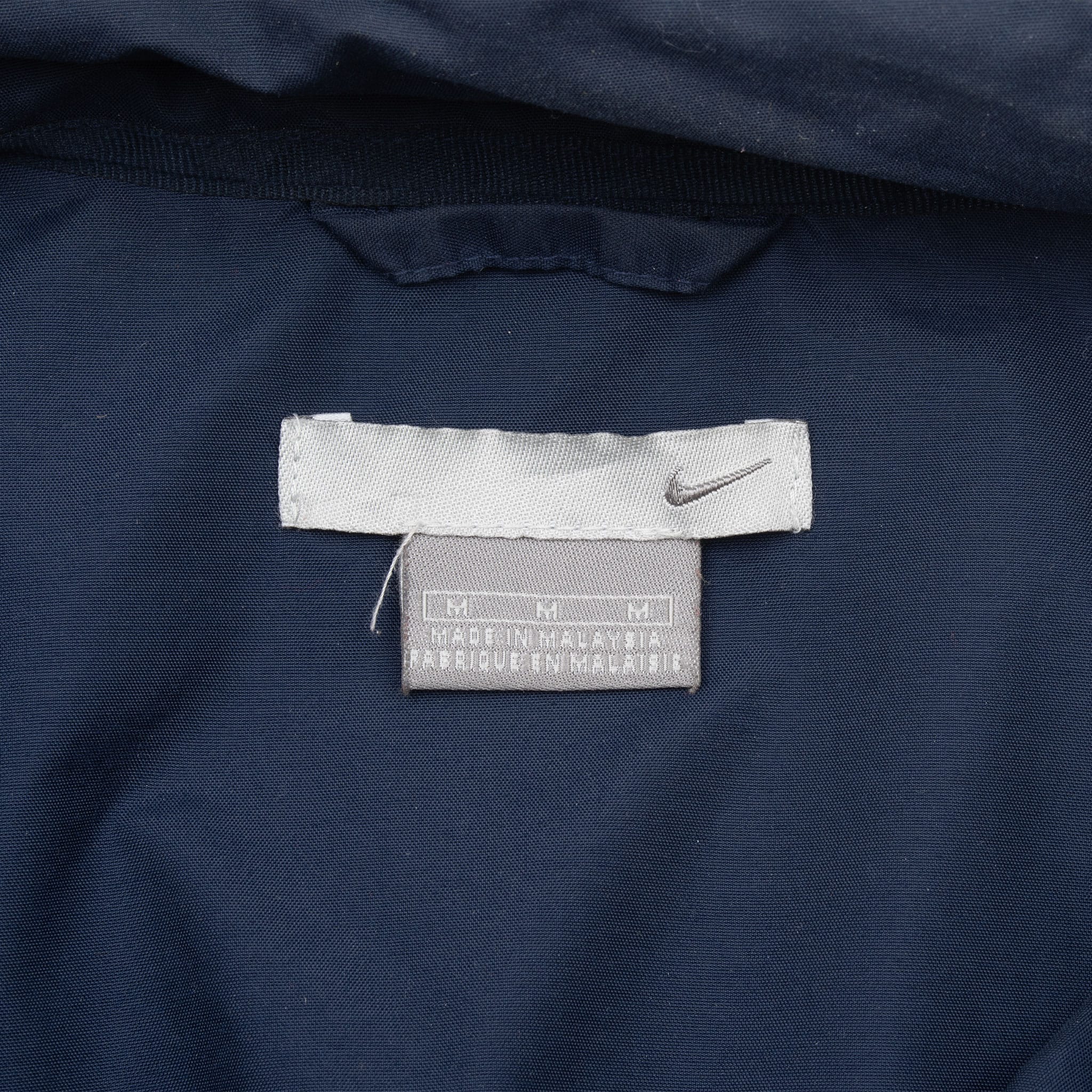 Vintage Nike Classic Swoosh Navy Blue Windbreaker Jacket 2000S Size Medium