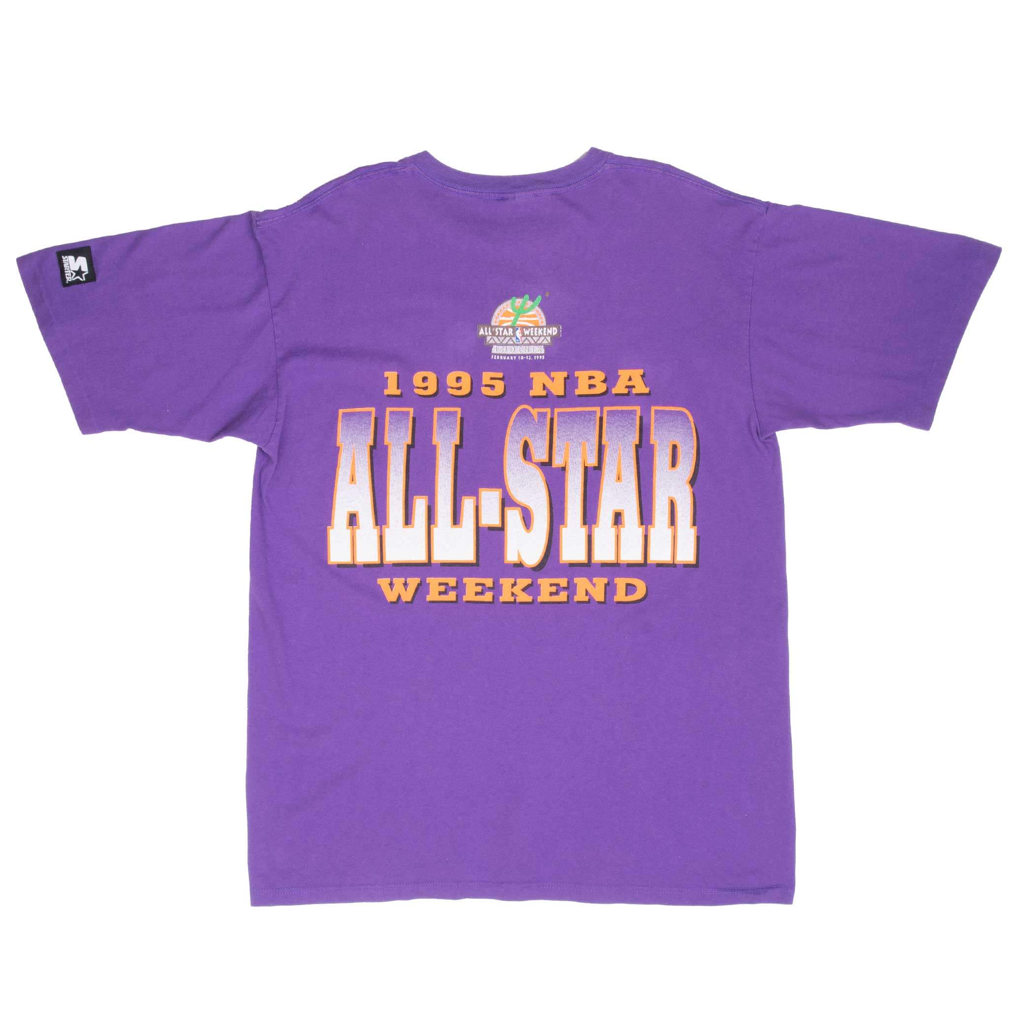 Vintage Nba Phoenix Suns All Star Weekend 1995 Purple Tee Shirt Size Large Made In Usa