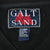 Galt Sand neck label and X-Large care tag inside black sweatshirt