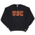 Vintage USC Trojans Russell Black Crewneck Sweatshirt 1990S Size 2XL Made In USA
