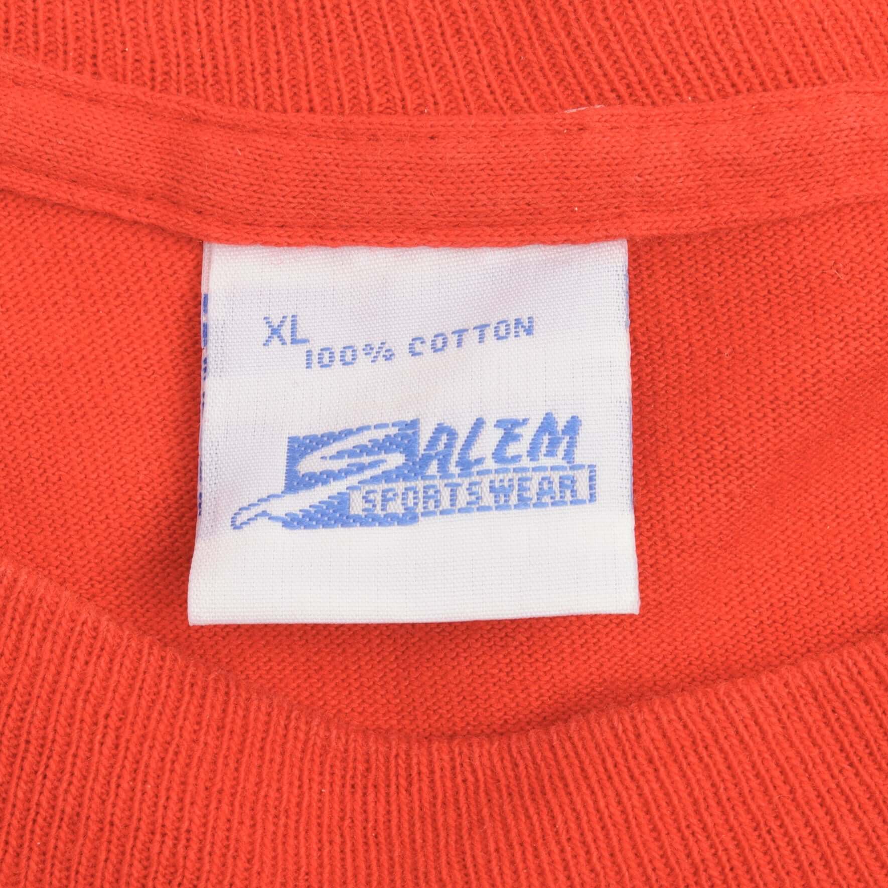 Vintage NFL San Francisco 49Ers Super Bowl Bound 1987 Salem Sportswear Tee Shirt Size Large Made In USA With Single Stitch Sleeves