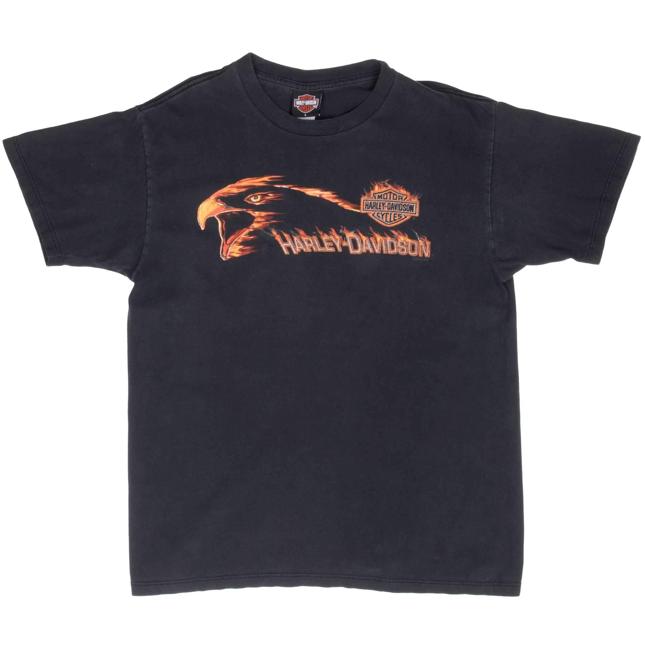 Vintage Harley Davidson Eagle 2002 Tee Shirt Size Large Made In Usa