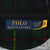 Polo Ralph Lauren XXL neck label on dark green and navy plaid fabric
