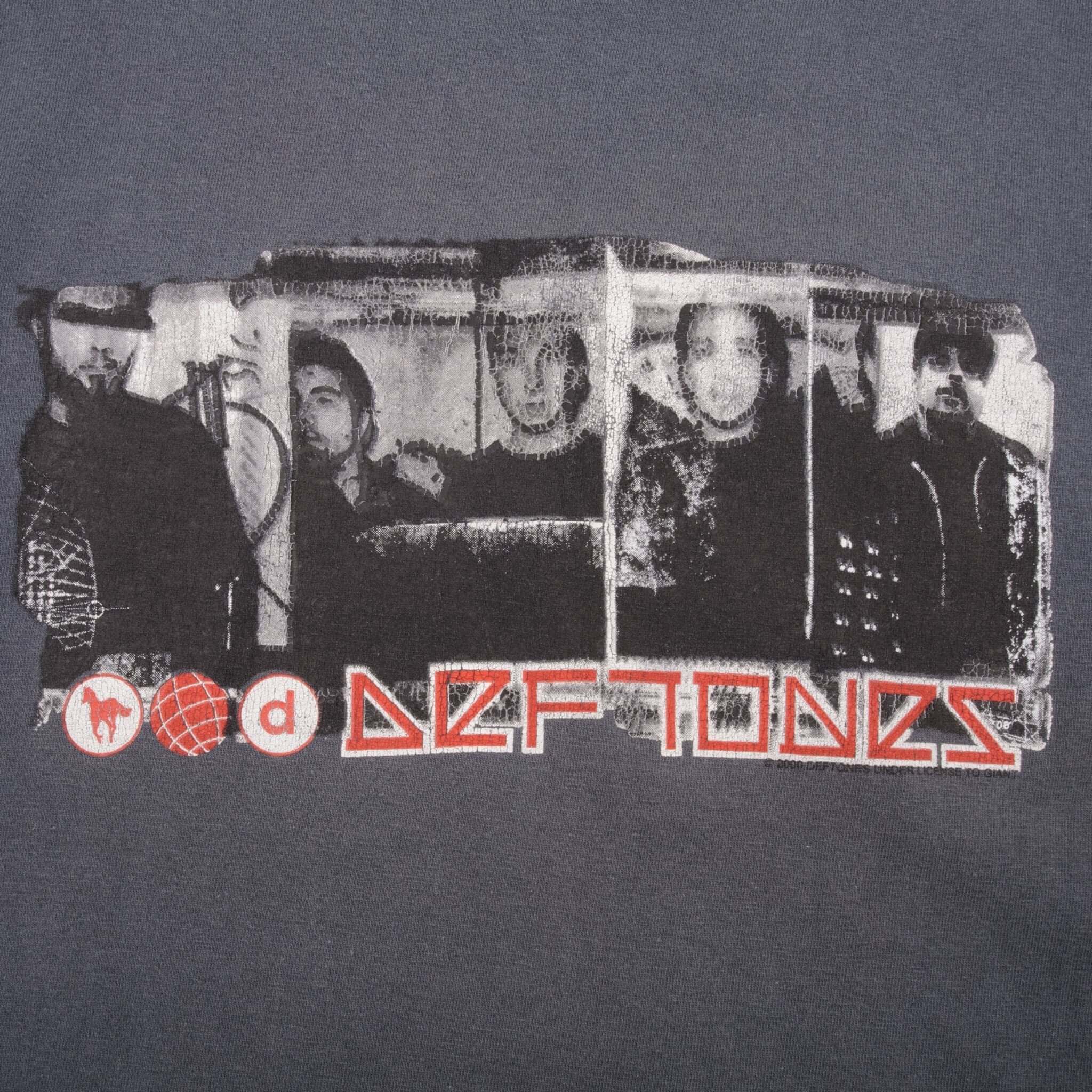 Vintage Deftones 2000 Gray Tee Shirt Size Large
