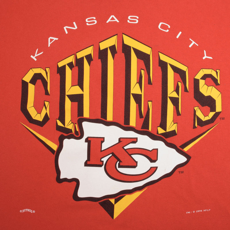 Vintage NFL Kansas City Chiefs 1994 Tee Shirt Size XL Made In USA With Single Stitch Sleeves