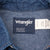 Vintage Wrangler Pearl Snap Button Blue Denim Shirt 1980S Size 15 1/2 X 34 Xlong Tail Made In Usa