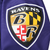 Close-up of Baltimore Ravens shield logo patch on purple sleeve