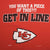 Vintage NFL Kansas City Chiefs You want a piece of this Get In Line 1994 Tee Shirt Size XL Made In USA With Single Stitch Sleeves