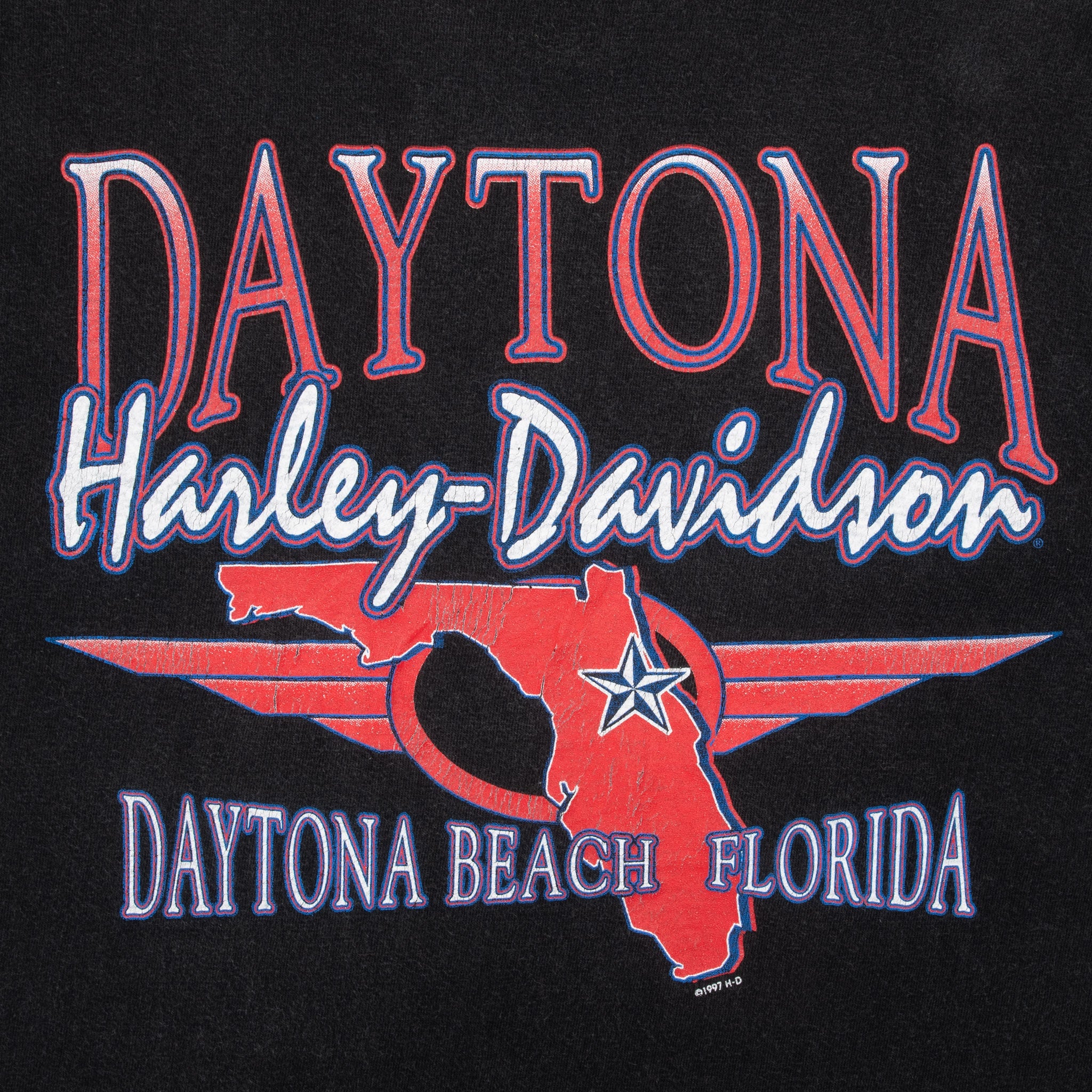 Vintage Harley Davidson Daytona Beach 1997 Tee Shirt Size Medium Made In Usa