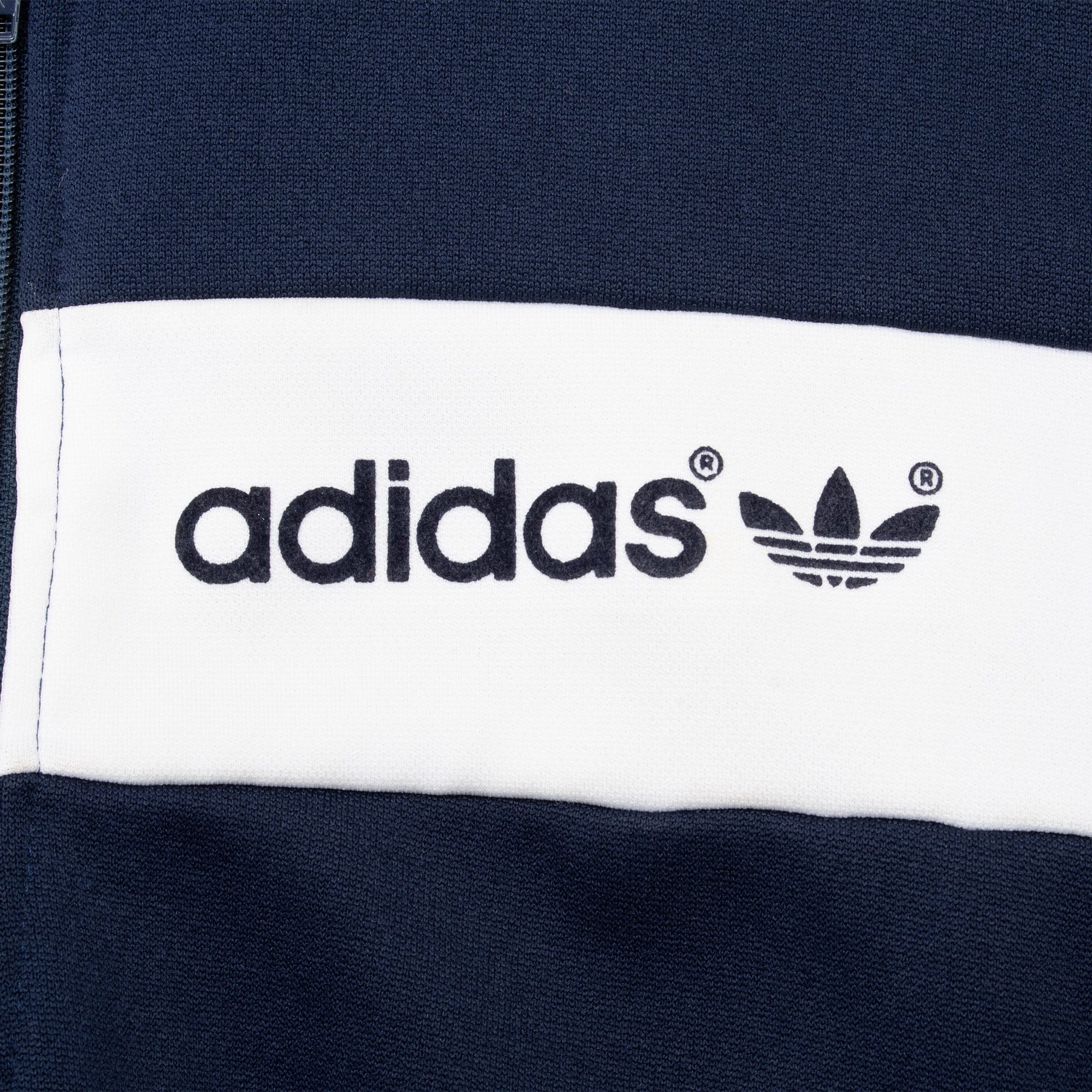 Vintage Adidas 3 Stripes Blue Tracksuit Jacket 1970S Size Xl Made In Usa