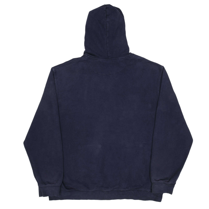 Vintage Nike Classic Swoosh Navy Hoodie Sweatshirt 2000S Size 2XL