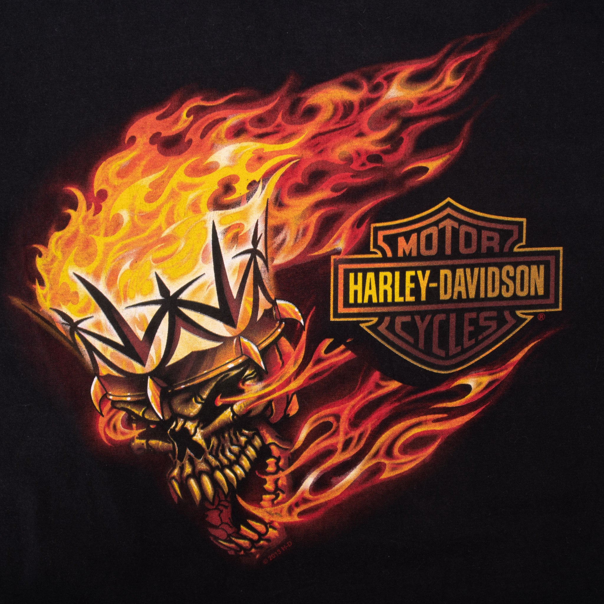 Vintage Harley Davidson Skull San Antonio Texas Tee Shirt 2013 Size XL