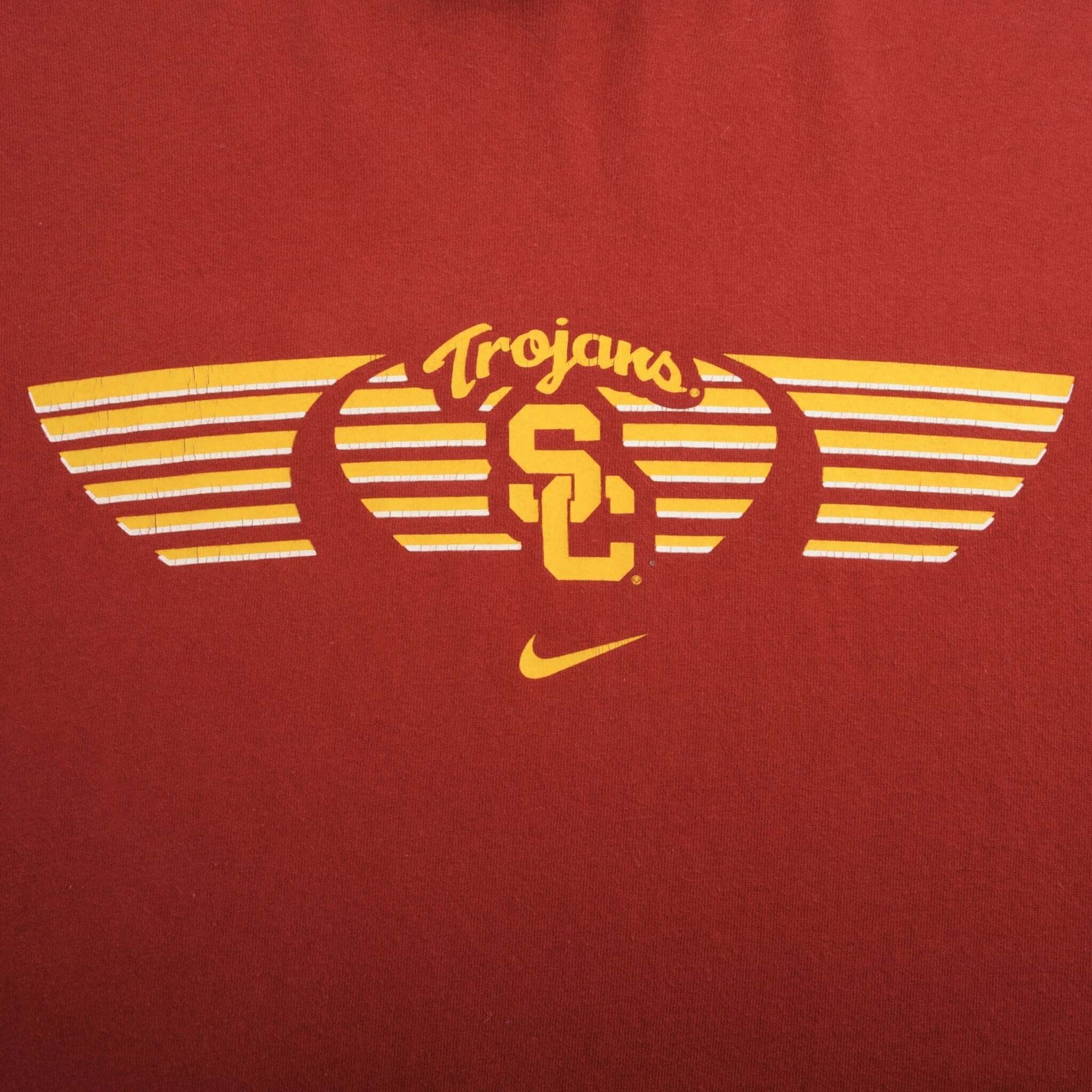 Vintage Usc Trojans Nike Center Swoosh Long Sleeve Tee Shirt 2000S Size XL