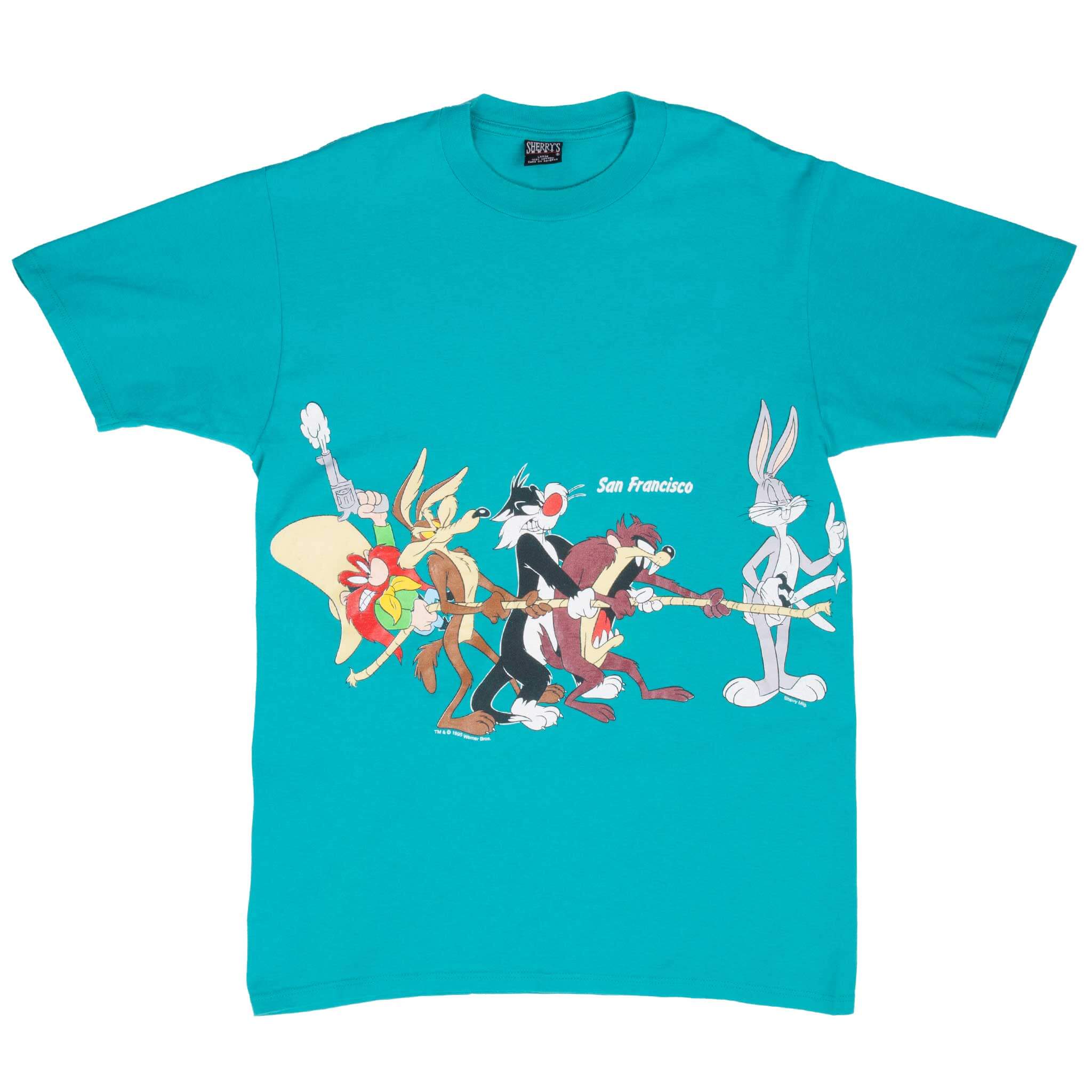 Vintage Looney Tunes San Francisco 1994 Tee Shirt Size Medium Made In Usa