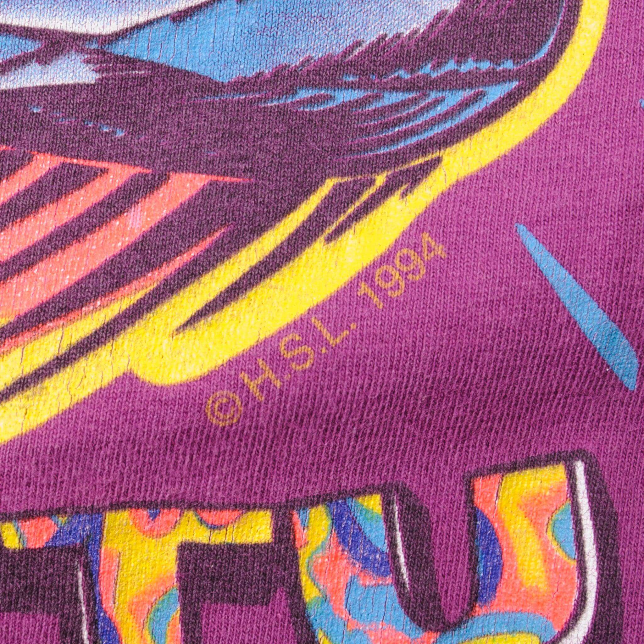 Vintage Purple Maui and Sons Get a Grip Reality  Tee Shirt 1994 Size XLarge Made In USA with single stitch sleeves.