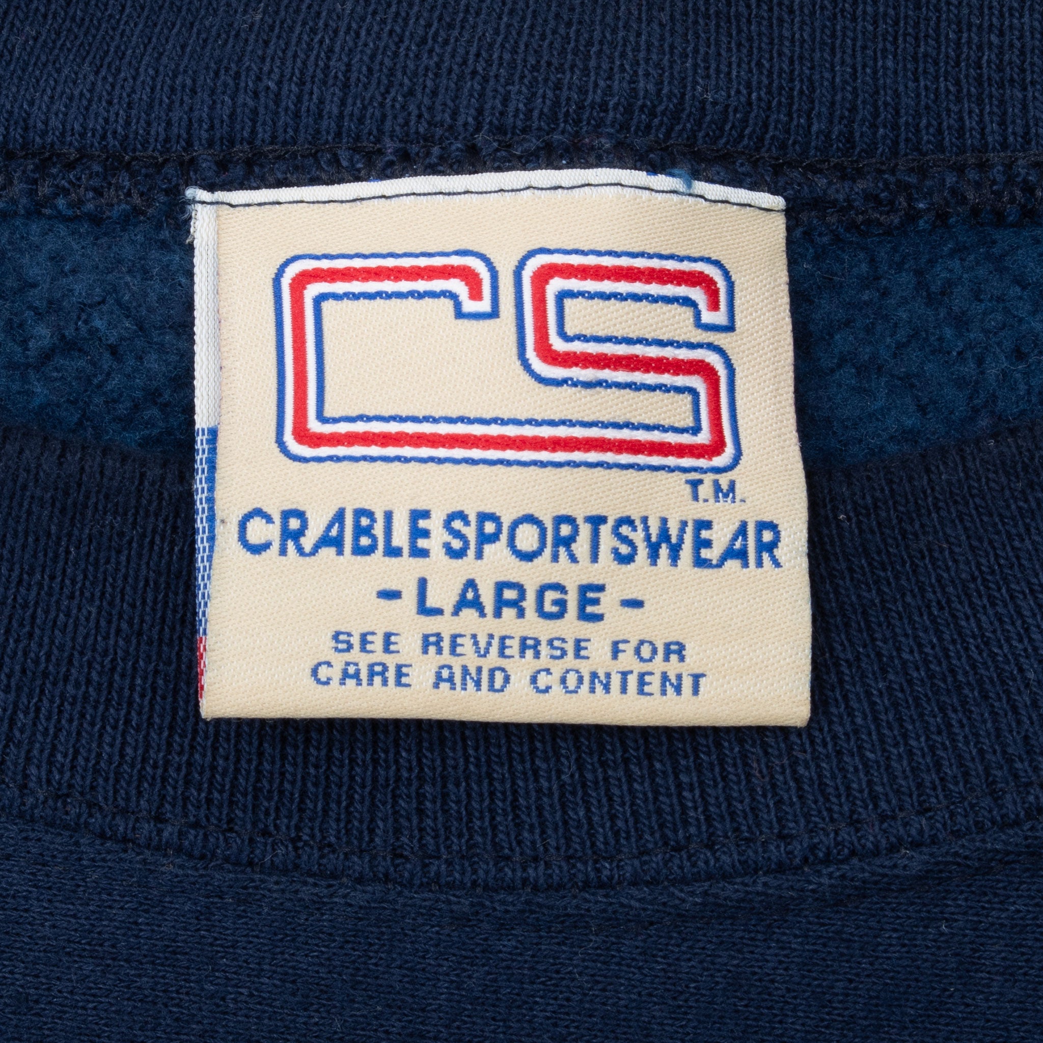 Vintage Notre Dame University Embroidered Reverse Weave Sweatshirt 1990S Size Large Made In Usa