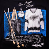 Vintage NHL Los Angeles Kings Tee Shirt 1991 Size L Made in USA with single stitch sleeves.