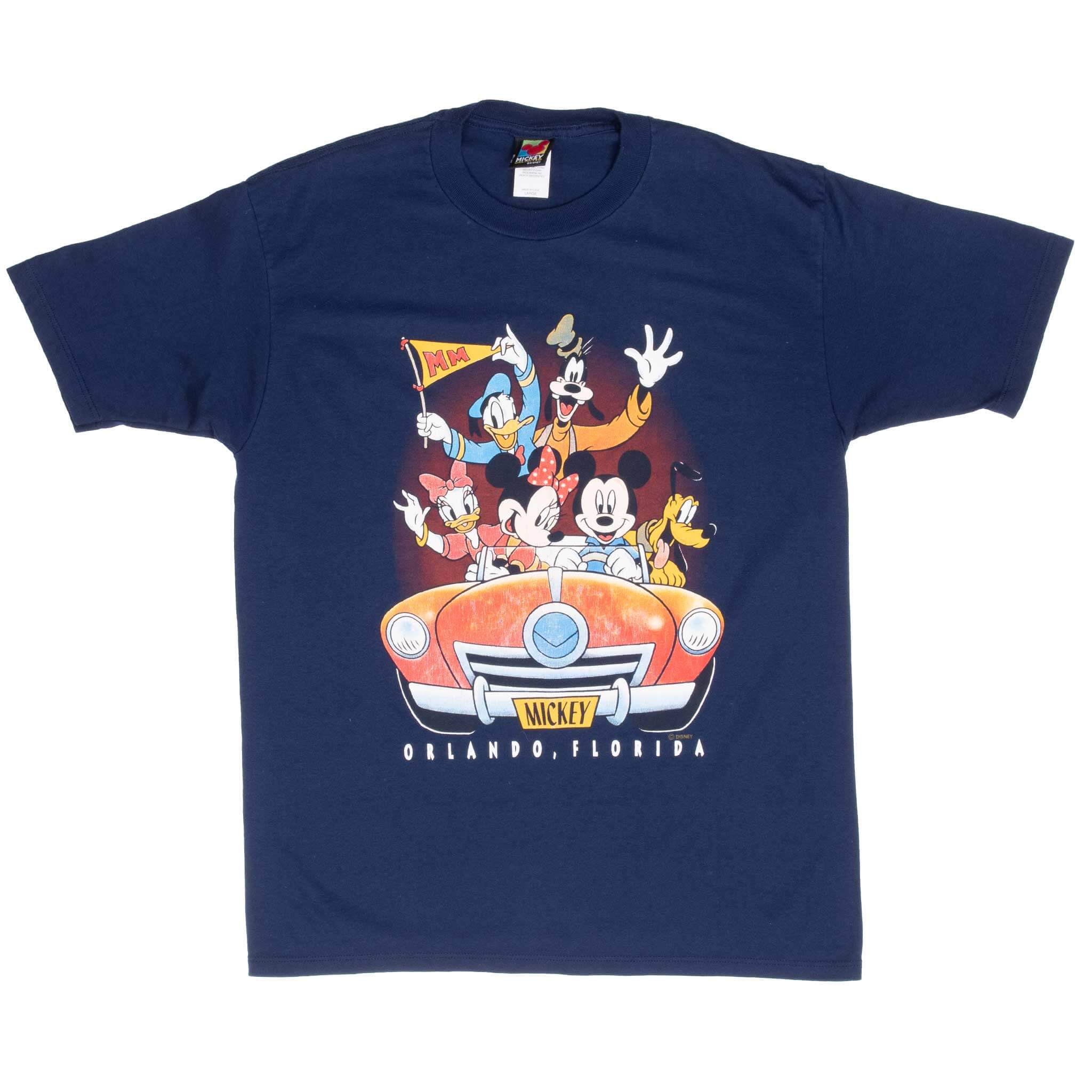 Vintage Disney Mickey Mouse Orlando 1990S Tee Shirt Size Large Made In USA