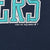 Close-up of 1993 MLB copyright text beneath the Mariners front print