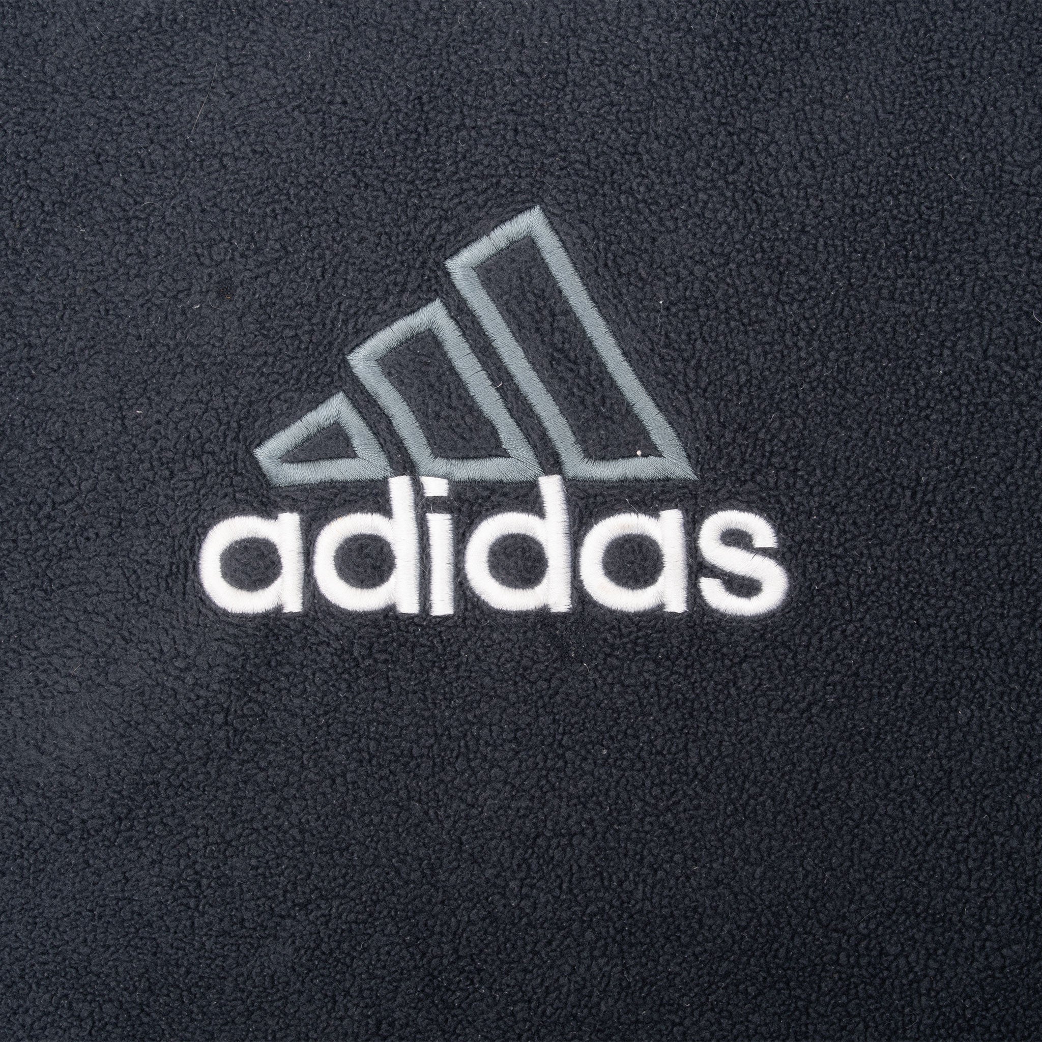 Vintage Adidas Black Fleece Crewneck Sweatshirt 1990S Size Medium