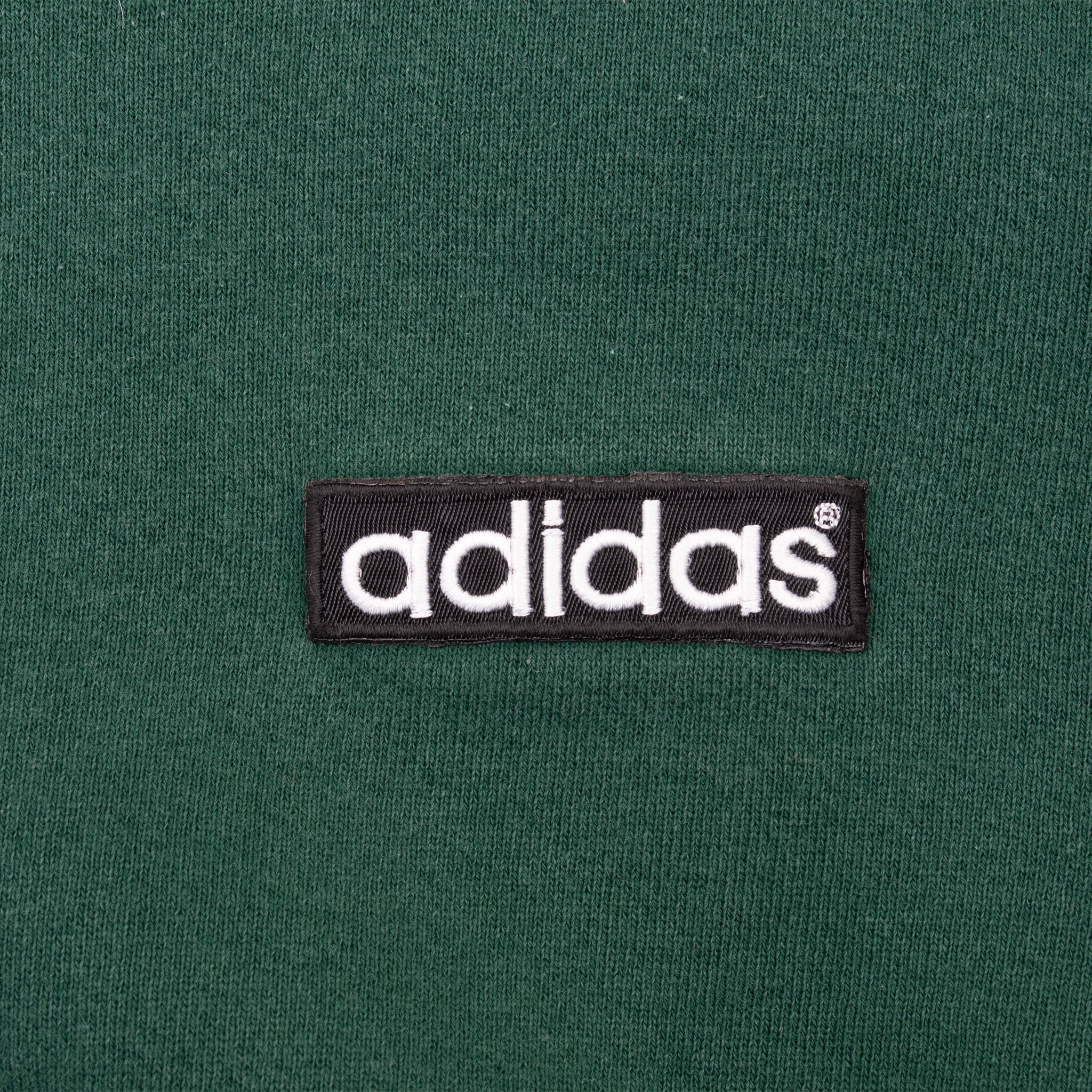Vintage Adidas Classic Green Crewneck Sweatshirt 1990S Size Medium Made In Usa