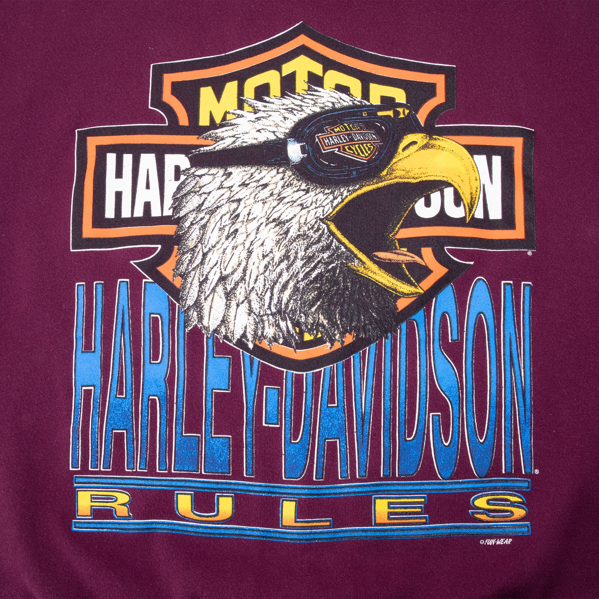Vintage Harley Davidson Eagle Sweatshirt Size XL 1990S Made In Usa
