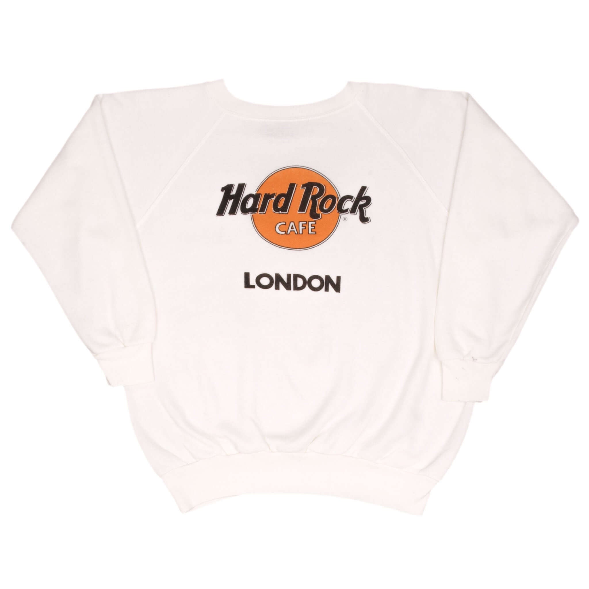 Vintage Hard Rock Cafe London White Sweatshirt 1980S Size Large