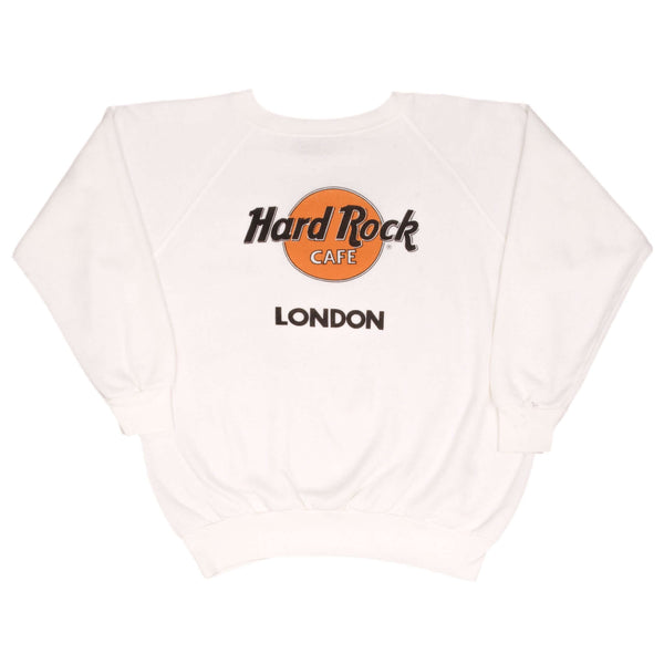 Vintage Hard Rock Cafe London White Sweatshirt 1980S Size Large