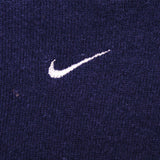 VINTAGE NIKE BLUE MIDDLE SWOOSH HOODIE SWEATSHIRT 1990S SIZE LARGE MADE IN USA